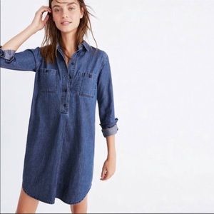 Madewell relaxed denim shirt dress